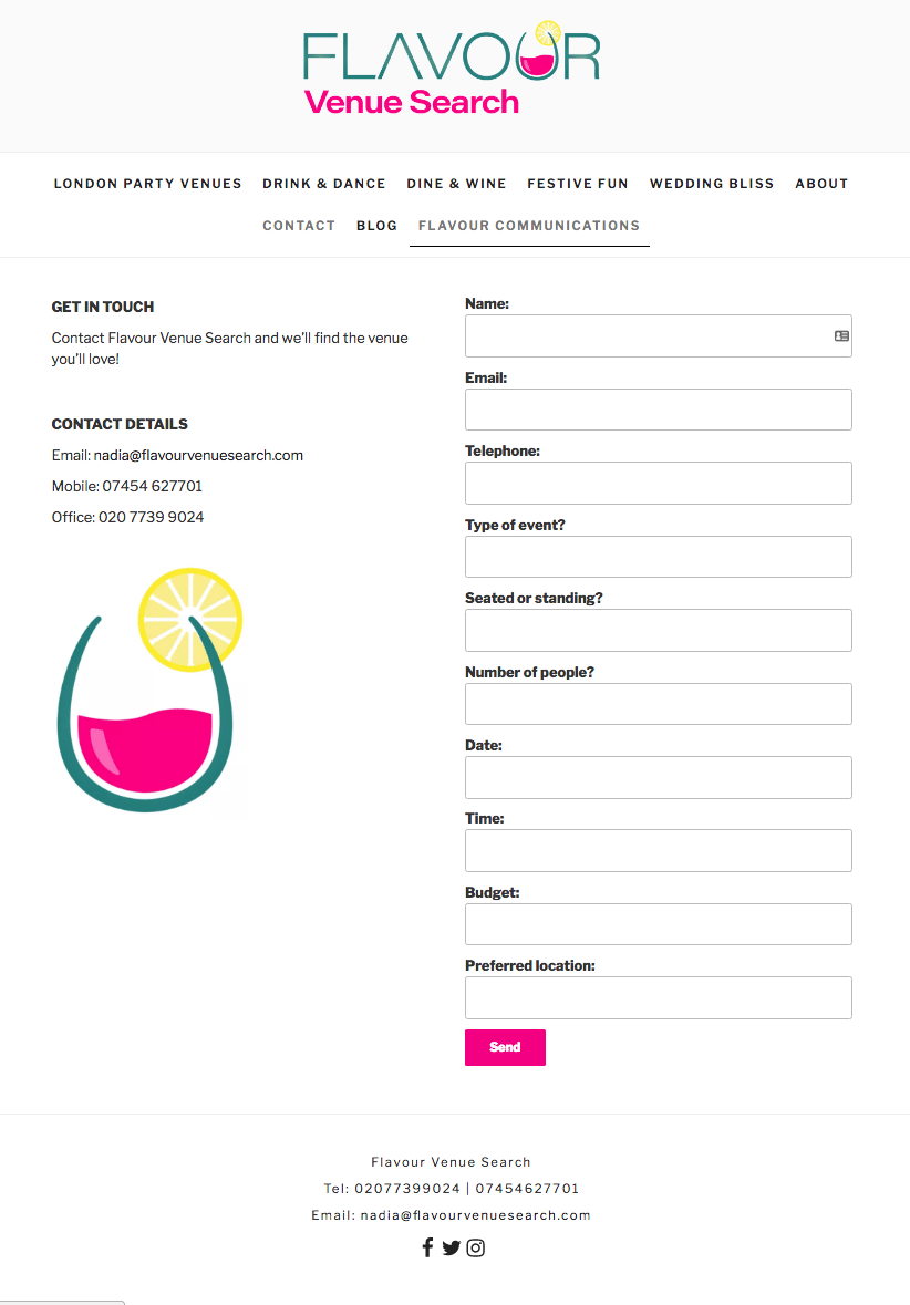 Flavour Venue Search Flavour Venue Search